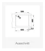 A diagram showing the cut-out dimensions for a sink. Anteprima dell’immagine prodotto