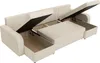 A beige sectional sofa with storage compartments open, showing the interior. Náhled obrázku produktu