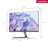 A monitor with dimensions indicated by measurement lines and labels. Produktbild-Vorschau