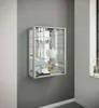 Udina Vitrinenschrank wandhängend mit Spiegel 2 Glastüren Produktbild-Vorschau 4