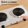 Wiltec Doppelkochplatte 2000W Kochplatte elektrisch mit Produktbild-Vorschau 5