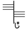 A black electric towel dryer with six foldable arms and a coiled power cord. Podgląd zdjęcia produktu
