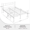 Yaheetech Metallbett Bettgestell 140 x 200 cm, Bettrahmen Produktbild-Vorschau 7
