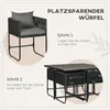 Outsunny 5-tlg. Polyrattan Gartenmöbel Set Esstisch mit 4 Produktbild-Vorschau 7