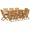 9dílný zahradní jídelní set 180x90x75 cm masivní akáciové Náhled obrázku produktu 1