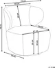 BELIANI Sessel Beige Stoff Drehbar Metallgestell Modernes Produktbild-Vorschau 3