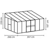 Vitavia skleník "Athena 10200" čierny 10,2 m² 3 mm tvrdené Náhľad obrázku produktu 4