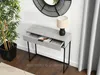 A console table with an open drawer, a lamp, and a plant in a modern room setting. Náhled obrázku produktu
