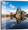 DEQORI Glasbild Echtglas 30x30 cm 'Schloss Matsumoto, Produktbild-Vorschau 1