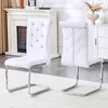 Weiße Esszimmerstühle 2er Set elegante Polsterstühle in Produktbild-Vorschau 3