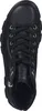 A top-down view of a black high-top sneaker. Voir les images du produit