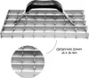 Gezahnter Gitterrabot aus Stahl 285x140mm für saubere Produktbild-Vorschau 2