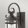 Wandlampe außen Glas Aluminium E27 IP44 33 cm hoch Schwarz Produktbild-Vorschau 3