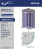 A diagram and product information for a shower enclosure. Produktbild-Vorschau