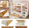 Etagenbett 90x200cm Kinderbett (Ohne Matratze) mit Treppe Produktbild-Vorschau 6