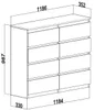 Roe Furniture | Kommode - 8 Schubladen - 120 cm - Wenge - Produktbild-Vorschau 7