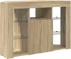 vidaXL Meuble TV d'angle LED Chêne Sonoma 100x40x68cm Voir les images du produit 1