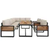 Garten-Lounge-Set, Gartensofa mit Esstisch aus Massivholz, Produktbild-Vorschau 13