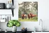 MuchoWow® Poster Pferde - Wald - Nebel 50x50 cm - Produktbild-Vorschau 3