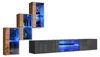Komplett Designer Modern Wohnwand Wand Regale TV-Ständer 3x Produktbild-Vorschau 1