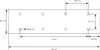 A technical drawing with dimensions of a metal table leg. Podgląd zdjęcia produktu