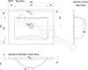 Technical drawing of a sink with dimensions and views. Náhled obrázku produktu