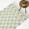 HOMESCAPES Handgewebter Baumwollteppich Turin - creme-grün Produktbild-Vorschau 1