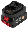 A black and red power tool battery pack is shown from a slightly elevated side angle against a white background. Produktbild-Vorschau