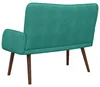 vidaXL 2-Sitzer Sofa Türkis 115 x 61 x 87 cm Samt Produktbild-Vorschau 6