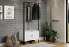 trendteam Kompaktgarderobe Jody Weiß Matt/Metall Schwarz Produktbild-Vorschau 10