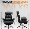 HOFFREE Ergonomická kožená kancelářská židle, vysoká otočná Náhled obrázku produktu 8