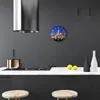 Glasuhr Wanduhr Küchenuhr Echt-Glas 30fi cm Skyline Produktbild-Vorschau 3