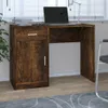 Scrivania con vano portaoggetti in rovere fumé 100x40x73 cm Anteprima dell’immagine prodotto 2