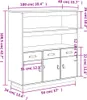vidaXL Deska barowa biała 100x40x108,5 cm lite drewno Podgląd zdjęcia produktu 19