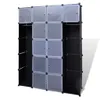 vidaXL Armoire modulaire avec 14 compartiments noir/blanc Voir les images du produit 10