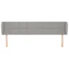 vidaXL Kopfteil mit Ohren Hellgrau 203x23x78/88 cm Stoff Produktbild-Vorschau 3