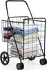 costway Chariot de supermarché spacieux et pliable avec Voir les images du produit 10