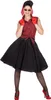 50's Rockabilly Dame Rizzo Rood-Zwart 52 Produktbild-Vorschau 2