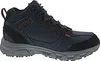 A side view of a blue and black men's hiking boot against a white background. Produktbild-Vorschau