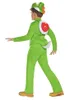 A child wearing a Yoshi costume, shown from the back and side. Produktbild-Vorschau