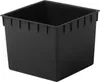 A black square planter pot is shown from a slightly elevated angle against a white background. Náhľad obrázku produktu