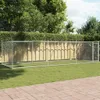 vidaXL Psí bouda s dvířky Šedá 6x2x1,5 m Pozinkovaná ocel Náhled obrázku produktu 2
