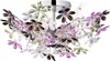 A close-up studio shot of a decorative ceiling lamp with multiple colorful acrylic glass flowers. Náhled obrázku produktu