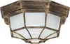 A close-up, straight-on view of an outdoor ceiling light fixture. Produktbild-Vorschau