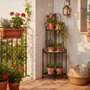 Kleines Eckregal stehend 115cm Pflanzenständer Outdoor Produktbild-Vorschau 5