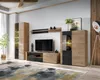 A modern living room furniture set, including a TV stand, display cabinets, and shelving, arranged against a wall. Náhľad obrázku produktu