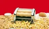 A pasta maker with various types of pasta, flour, and an egg. Anteprima dell’immagine prodotto