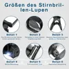 Lupe mit Licht, Lupenbrille, Kopfband-Leselupe 2.0X 6.0X Produktbild-Vorschau 3