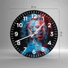Wanduhr - Rund - Glasuhr - Schwarz Frau Emotionen - 40x40cm Produktbild-Vorschau 3