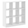vidaXL Knihovna bílá 102x32x108 cm Materiál na bázi dřeva Náhled obrázku produktu 1